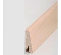 PROVISTON - Battiscopa impiallacciato in vero legno, 20 x 58 x 2500 mm, per incollare, clip, viti e chiodi, 2,5 m, 1 pezzo