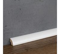 PROVISTON Listello a quarti | Design elegante | 12 x 12 x 2000 mm | Legno massello | Abachi Bianco | Battiscopa | 2 metri