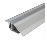 PROVISTON | Profilo di compensazione | Alluminio | Argento | Larghezza 50,5 mm | Altezza 24 mm | Lunghezza 1000 mm | Perforato | Fare clic sul sistema | Profilo di adattamento