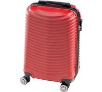 PROVITERA Trolley Cabina Rigido in ABS con Maniglia Telescopica, Valigia Leggera e Durevole per Viaggi, Bagaglio a Mano con 4 Ruote Easy Roll Piroettanti, Dimensioni 33.5 x 22 x 55 cm (Rosso)