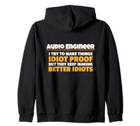 Provo a Rendere Le Cose Idiot Proof Audio Engineer Sound Felpa con Cappuccio