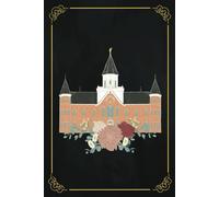 Provo City Center Temple Floral Journal, Gilded Chalkboard Pattern with Spring Bouquet