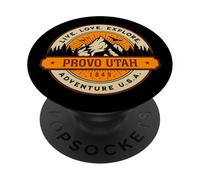 Provo Utah Adventure USA Design stile vintage PopSockets PopGrip Adesivo