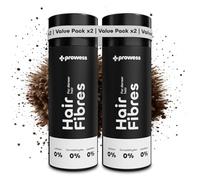 Prowess Polvere Volumizzante Capelli, 2x27.5gr - Polvere per Capelli Donna e Uomo Senza Parabeni e Solfati - Fibre capelli per Nascondere Calvizie e Capelli Diradati (Marrone)