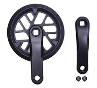 PROWHEEL Guarnitura per bambini e ragazzi, 76 mm/89 mm/102 mm/114 mm/127 mm/140 mm/152 mm/160 mm/165 mm 25T/28T/30T/32T/36T, set di pedivelle per bici con foro quadrato, doppia ruota e protezione