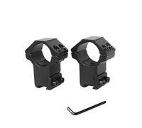 ProWildGear 1" or 30mm Dovetail Scope Mount Rings High Low Profile for 11mm or 20mm Dovetail Picatinny 1 Pair (black-25mm-high Narrow)