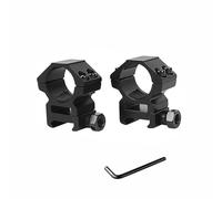 ProWildGear 1" or 30mm Dovetail Scope Mount Rings High Low Profile for 11mm or 20mm Dovetail Picatinny 1 Pair (black-25mm-low Width)