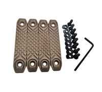 ProWildGear 4 Pezzi/Set Copertura per Maniglione in Nylon CNC RS Adatta per Sistemi di Paramani Compatibili con M-lok Accessorio Keymod (DE-8CM-Forma a Griglia)