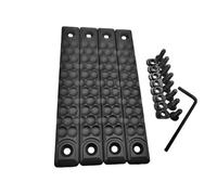 ProWildGear 4 Pezzi/Set Copertura per Maniglione in Nylon CNC RS Adatta per Sistemi di Paramani Compatibili con M-lok Accessorio Keymod (Nero-12CM-Nido d'Ape)