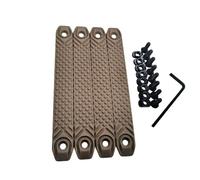 ProWildGear 4 Pezzi/Set Copertura per Maniglione in Nylon CNC RS Adatta per Sistemi di Paramani Compatibili con M-lok Accessorio Keymod (DE-12CM-Forma a Griglia)