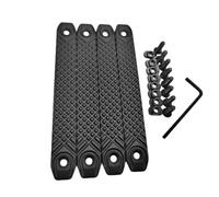 ProWildGear 4 Pz/Set Copertura per Maniglione in Nylon CNC RS Adatta per Sistemi di Paramani Compatibili con M-lok Accessorio Keymod (Nero-12CM-Forma a Griglia)