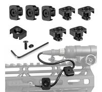 ProWildGear 8 pezzi utilizzati per PEQ DBAL-A2 M600 ABS Plastic Pressure Switch Cable Guides Compatible for Mlok Wire Management Clips Hunting Accessories