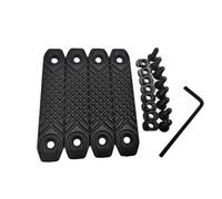 ProWildGear Set di 4 pezzi/set di coperture per manopole in nylon CNC RS compatibili con sistemi di paramani M-lok, accessori Keymod (Nero-8CM-Forma a griglia)