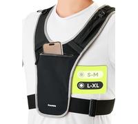 Prowiste Gilet da corsa uomo e donna - Porta cellulare impermeabile - Riflettente, leggero e regolabile - Massima sicurezza durante la corsa (L/XL)