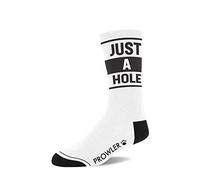 Prowler Red Just A Hole Socks - Calzini bianchi con logo zampa slogan audace | comodo misto cotone, taglia unica UK 6-11