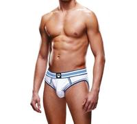Prowler Slip aperto bianco e blu XSmall - Logo classico della zampa - Taglia UK 66 - 71 cm - Comfort rinfrescante ed elegante