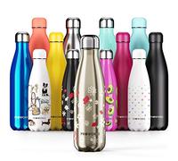 PROWORKS Bottiglia Acqua in Acciaio Inox, Senza BPA Vuoto Isolato Borraccia Termica in Metallo per Bevande Calde per 12 Ore & Fredde 24 Ore, Borraccia per Sport e Palestra - 350ml - Oro - Margherita