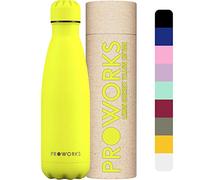 PROWORKS Bottiglia di acqua isoterma senza BPA, borraccia in acciaio inox riutilizzabile per mantenere caldo 12 ore e freddo fino a 24 ore, per sport, palestra, viaggi, 350 ml - Lemon Sherbet Yellow