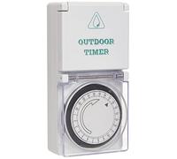 Proxe 700003 Programmatore da Esterno Meccanico Giornaliero, Bianco