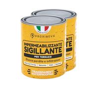 Proxinova Sigillante Impermeabile - Impermeabilizzante Trasparente per Tetti, Terrazze, Bagni e Cantine - Aderenza Multisuperficie, Asciugatura Rapida (Pacco da 2)