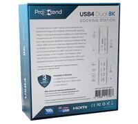 ProXtend DOCK2XUSB4 replicatore di porte e docking station per notebook Cablato USB4 Grigio (USB4 Dual 8K Docking Station, - Da
