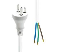 ProXtend PC-KOE-005W-M cavo di alimentazione Bianco 5 m Spina di alimentazione di tipo K (Power Cord Denmark to Open - End 5M W NEW