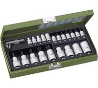 PROXXON 23102 - Set chiavi a tubo, Torx, 1/2'' + 1/4'', 23 pezzi