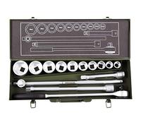 PROXXON 23300 - Set di chiavi a bussola, esagono esterno, 3/4'', 14 pezzi