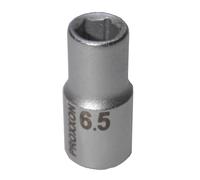 PROXXON 2223715 - Vaso corto nero, hex 1/4" 6,5 mm