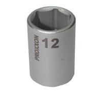PROXXON 2223726 - Vaso corto hex 1/4" 12 mm, Nero