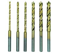 PROXXON 2228876 - Punte elicoidali a punta centrale (6 u), oro