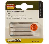 PROXXON 28920 - Set per la lavorazione del vetro, 4 pezzi