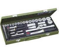 PROXXON 23040 Set Completo Chiavi a Tubo 1/4 e 1/2 56 Pezzi 0 V Nero Set di 56