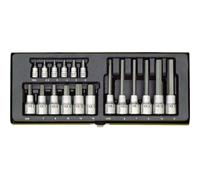 Proxxon 23100 Set Speciale Per Bussole Per Viti A Esagono 1/4" E 1/2" - 18 Pezzi