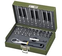 Proxxon 23109 - Set di inserti per meccanici di precisione con attacco esagonale 23158, 36 pezzi in scatola di metallo