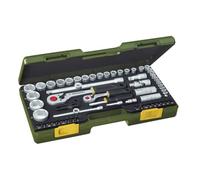 PROXXON 23286 Serie Completa con Leva a cricco da 1/4'' e da 1/2'', 65 Pezzi, 0 V, Nero, Set di 65