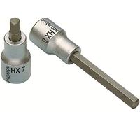 PROXXON 23487 2223487-Vaso 1/2"+ Punta Allen 10 mm l/100, Nero