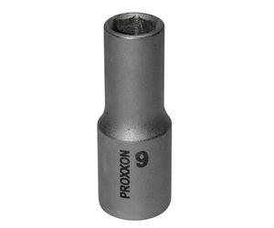 PROXXON 23534 2223534-Vaso Largo Hex 3/8" 9 mm, Nero