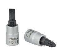 PROXXON 23739 2223739-Vaso 1/4" + Punta PL 5,5 mm, Nero