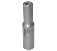 PROXXON 23770 2223770-Vaso Largo Hex 1/4" 6 mm, Nero