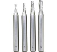 Proxxon Set di frese a codolo cilindrico, 4pz., DIN 327, HSS (2 - 3 - 4 - 5mm) Quantità:1