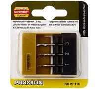 PROXXON 27116 - Set di frese, carburo metallico integrale, 3 pezzi