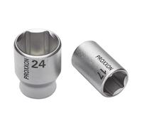 PROXXON 2223429 - Vaso corto hex 1/2" 36 mm, Argento