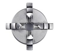 Proxxon 24158 - Mandrino girevole a 4 ganasce centrico, eccitante per tornitura fine FD 150/E, campo di serraggio ganasce invertite interne Ø1-20 mm, esterno Ø 20-50 mm