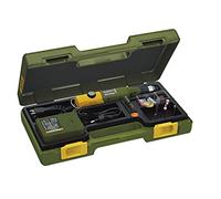 PROXXON Set completo per modellismo e incisione con utensile rotante MICROMOT 60/E, 34 punte e frese, 6 pinze in acciaio a tripla fessura ad alta precisione
