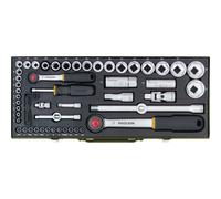 PROXXON Set di chiavi a bussola con cricchetto da 1/4" e 1/2"