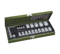 Proxxon Set di chiavi a bussola speciali per viti (36 pezzi, per azionamenti da 1/4" (6,3 mm) e 1/2" (12,5 mm), in scatola d'acciaio) 23114