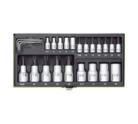 Proxxon Set di chiavi a bussola "TX", 1/4" + 1/2", 24pz. Quantità:1