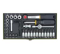 PROXXON 23080 - Set chiavi a tubo, assortito, 1/4'', 36 pezzi