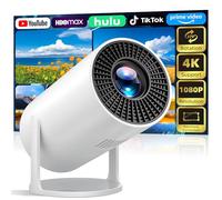 Proyector - Mini proiettore portatile con supporto 4K, Full HD 1080p, con supporto girevole a 270°, compatibile con TV Stick/Smartphone/HDMI/USB, per camera da letto/campeggio all'aperto